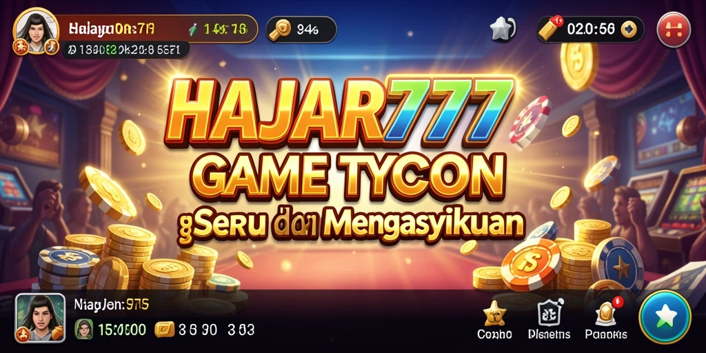 Tampilan menarik dari gameplay HAJAR777 yang menggambarkan dunia bisnis Tycoon.