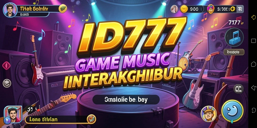 Screenshot gameplay ID777 menampilkan momen seru saat memainkan musik.