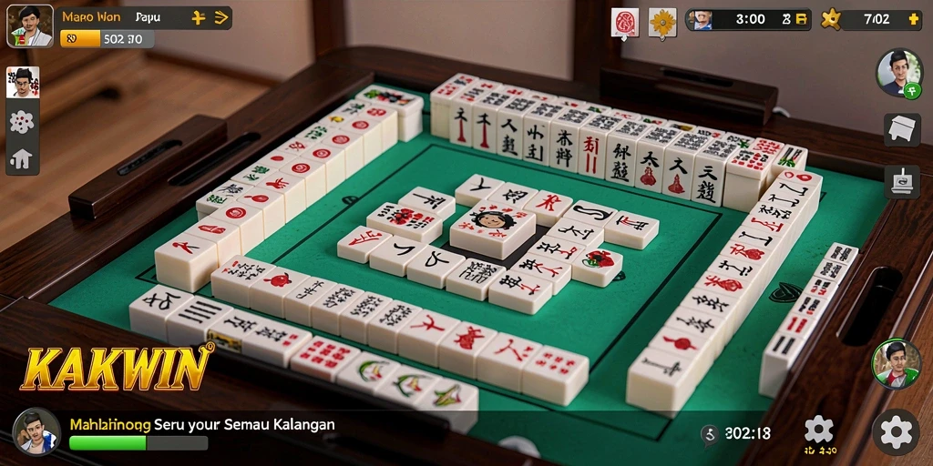Tangkapan layar yang menunjukkan keseruan bermain Mahjong di KAKWIN.