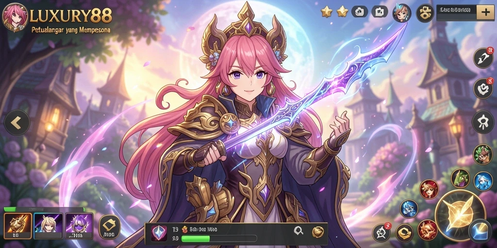Gameplay seru LUXURY88 yang menampilkan karakter Anime yang dinamis.