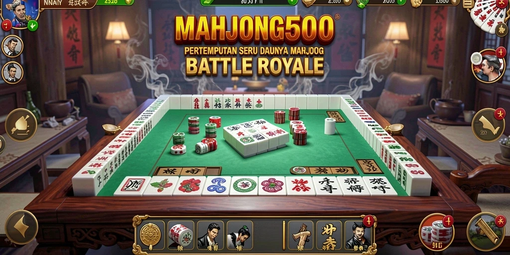 Gameplay seru dalam pertarungan Mahjong Battle Royale yang mendebarkan.
