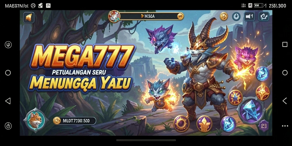 Tangkapan layar permainan MEGA777 dengan aksi petualangan yang mendebarkan.