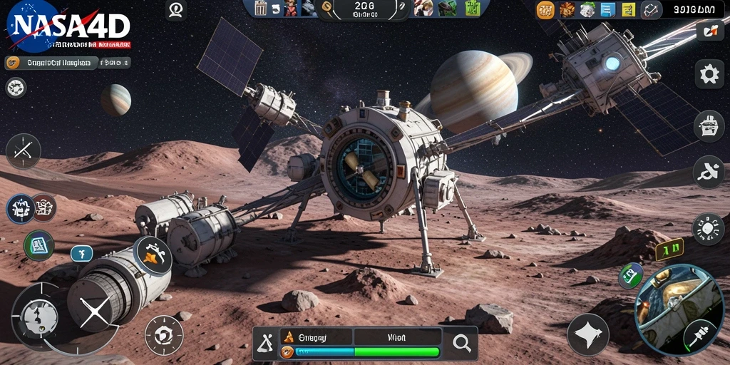 Tangkapan layar gameplay NASA4D dengan strategi luar angkasa yang menarik.