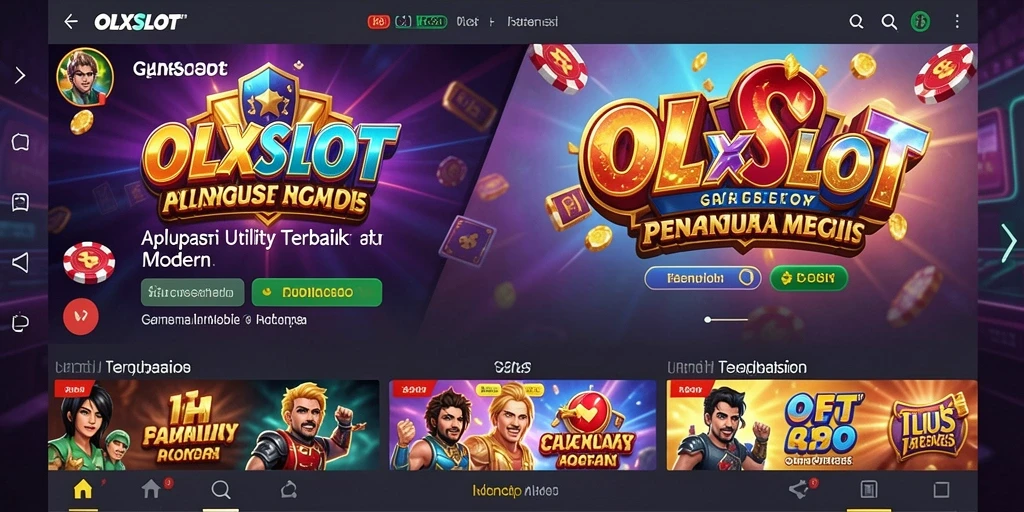 Tampilan aplikasi OLXSLOT dengan fitur Utility yang menarik.