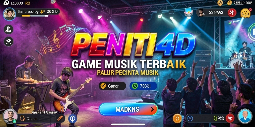 Screenshot gameplay PENITI4D yang memperlihatkan keseruan bermain musik.