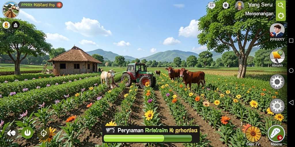 Tampilan screenshot utama PPRRYY memperlihatkan suasana kebun yang indah dan produktif.