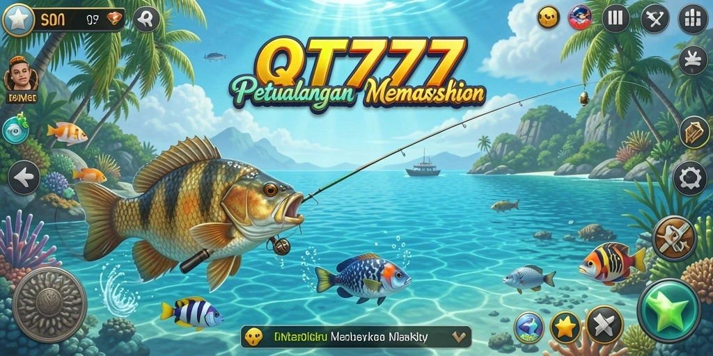 Tampilan permainan memancing yang seru di QT777 dengan ikan beragam.