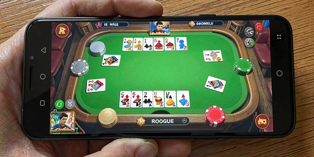 Screenshot gameplay Gaple menampilkan suasana permainan yang seru dan kompetitif.