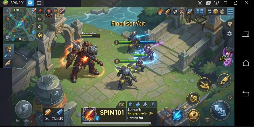 Gameplay SPIN101 yang menarik dan seru dalam aksi strategi.