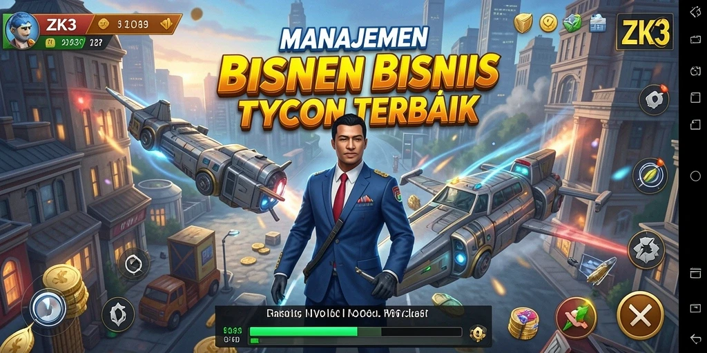 Gameplay menarik ZK3 dengan manajemen bisnis yang seru.